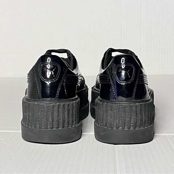 Stylish Women's Black Platform Sneakers - Picture 9 of 13